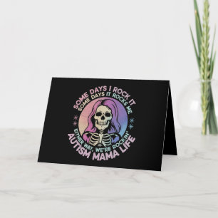Autism Mama Life Some Days I Rock It Some Days It Thank You Card