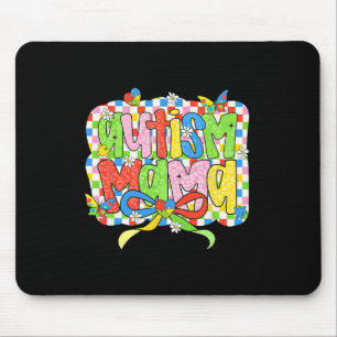 Autism Mama Mum Coquette Bow Autism Awareness Auti Mouse Mat