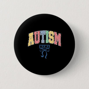 Autism Mama Mum Coquette Bow Autism Awareness Cute 6 Cm Round Badge