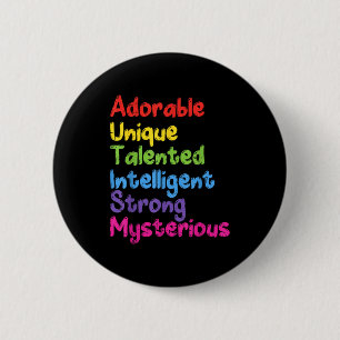 Autism Meaning Awareness Shirt Autistic Gift Intel 6 Cm Round Badge