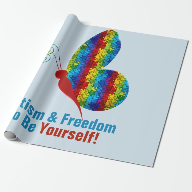 Autism Media: Matte Wrapping Paper (Unrolled)