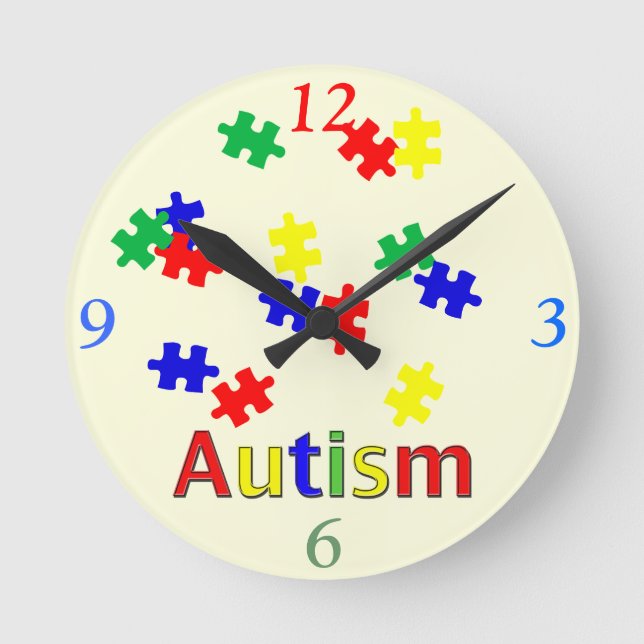Autism Medium Wall Clock (Front)