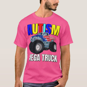 Autism Mega Truck Crushing Autism Awareness Monste T-Shirt