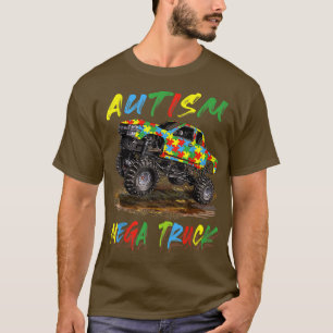 Autism Mega Truck Men Women Kids Funny Autism Awar T-Shirt