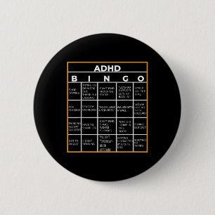 Autism Mental Health Awareness Day Adhd Bingo Funn 6 Cm Round Badge