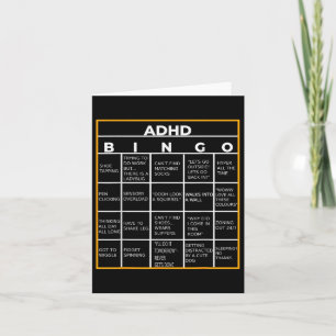 Autism Mental Health Awareness Day Adhd Bingo Funn Card