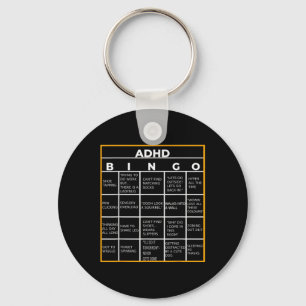 Autism Mental Health Awareness Day Adhd Bingo Funn Key Ring