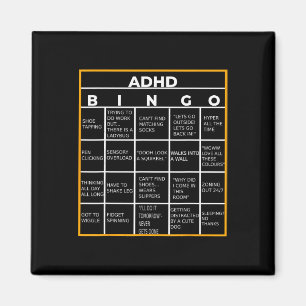 Autism Mental Health Awareness Day Adhd Bingo Funn Magnet