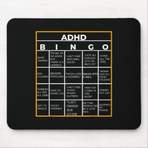 Autism Mental Health Awareness Day Adhd Bingo Funn Mouse Mat