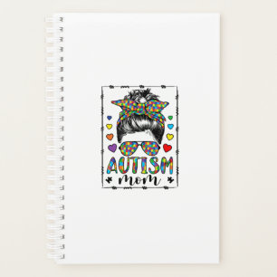 Autism Mom Life Messy Bun Bleached Mother’s Day Planner
