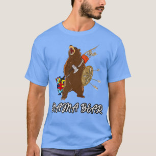 Autism Mom Mama Bear Autism Awareness Puzzle Gift  T-Shirt