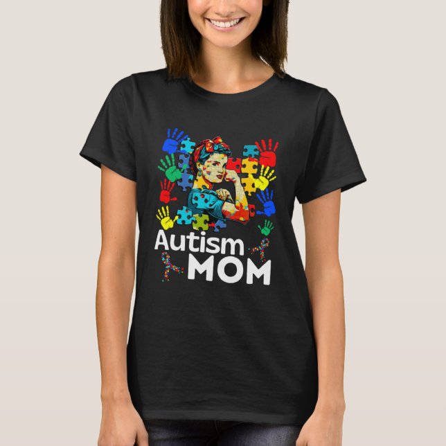 Autism Mom Navigating Autism Spanish Mother Hispan T-Shirt (Front)