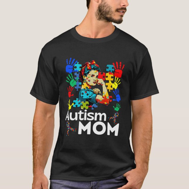Autism Mom Navigating Autism Spanish Mother Hispan T-Shirt (Front)