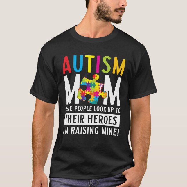 Autism Mom Puzzle Autism Awareness Puzzle Piece T-Shirt (Front)