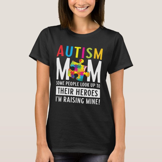 Autism Mom Puzzle Autism Awareness Puzzle Piece T-Shirt (Front)