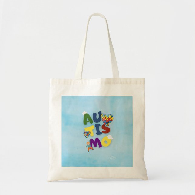 Autism Mom Tote Bag (Front)