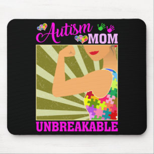 Autism Mom Unbreakable Autism Awareness For Mother Mouse Mat