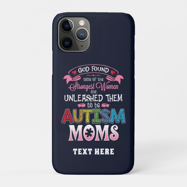 Autism Moms Strongest Women Inspiration Case-Mate iPhone Case (Back)