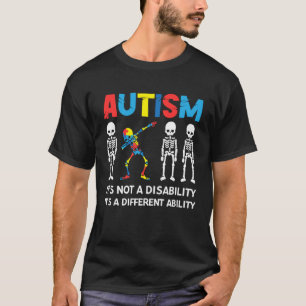 Autism Month It s A Different Ability Dabbing Ske T-Shirt