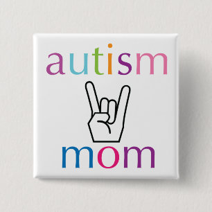 Autism Mum 15 Cm Square Badge