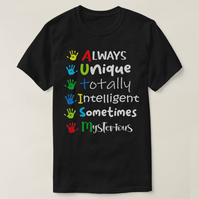 Autism Mum Autism Awareness Autistic Boys Girls mo T-Shirt (Design Front)