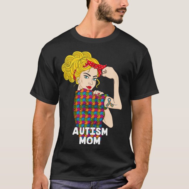 Autism Mum Autism Awareness Kindness Support Autis T-Shirt (Front)