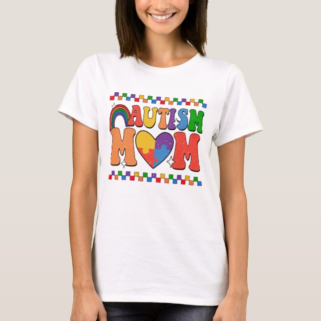 Autism mum, Autism Awareness  T-Shirt (Front)