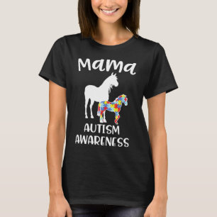 Autism Mum Autism Horse Riding Mama Womens Autism T-Shirt