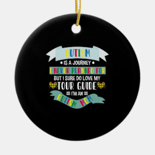 Autism Mum Autism Is A Journey I Never Planned For Ceramic Tree Decoration