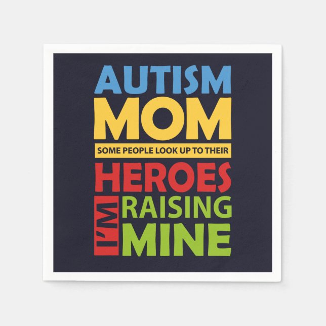 Autism Mum Awareness Campaign Napkin (Front)