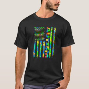 Autism Mum Awareness Puzzle Flag Usa For Kids Men T-Shirt
