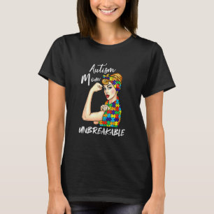 Autism Mum Bandanna Motheru2019s Day Unbreakable T-Shirt
