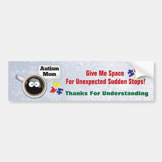 Autism Mum Bumper Sticker (Front)