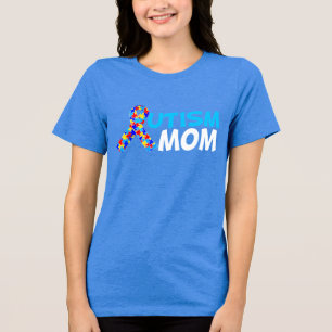 Autism Mum Cute Blue Women's Tri-Blend Shirt