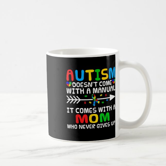 Autism Mum Doesn't Come With A Manual Autism Aware Coffee Mug (Right)