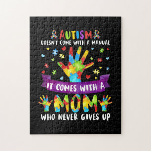 Autism Mum Doesn't Come With A Manual Women Autism Jigsaw Puzzle