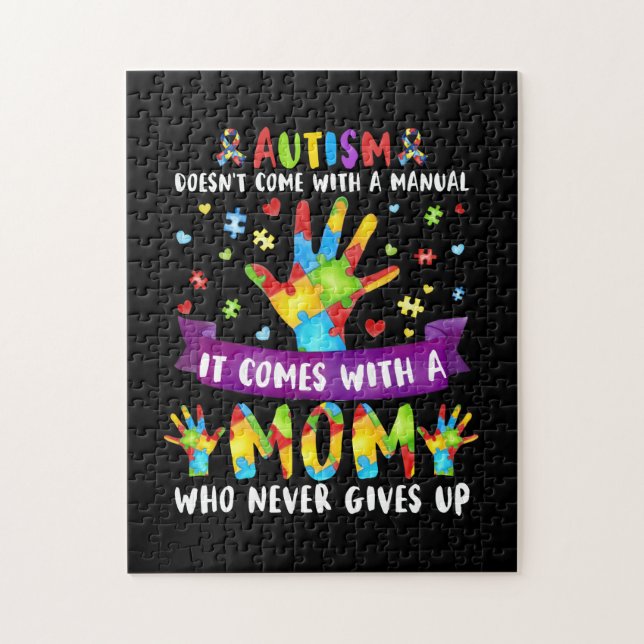 Autism Mum Doesn't Come With A Manual Women Autism Jigsaw Puzzle (Vertical)
