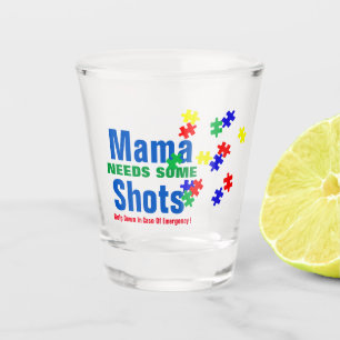 Autism Mum Emergency Shot - 1.5 oz Shot Glass