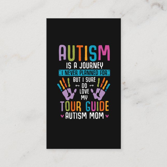 Autism Mum Family Member Support Autistic Children Business Card (Front)