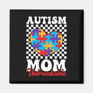 Autism Mum Heart Puzzle Mother Son Autism Awarenes Magnet