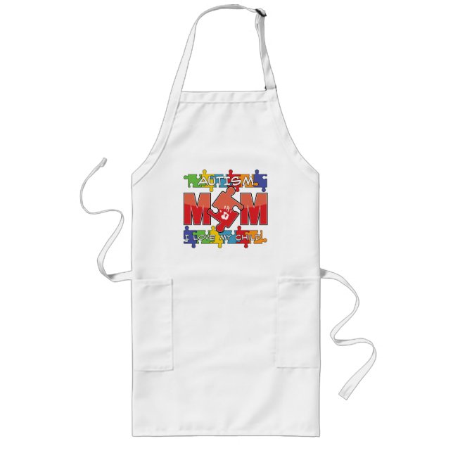 Autism Mum - I Love My Child Long Apron (Front)