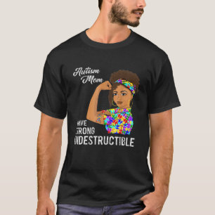 Autism Mum Indestructible Autistic Puzzle Ribbon A T-Shirt