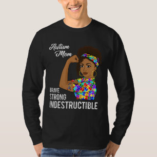 Autism Mum Indestructible Autistic Puzzle Ribbon A T-Shirt