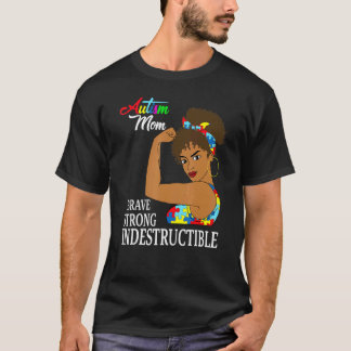 Autism Mum Indestructible Autistic Puzzle Ribbon A T-Shirt