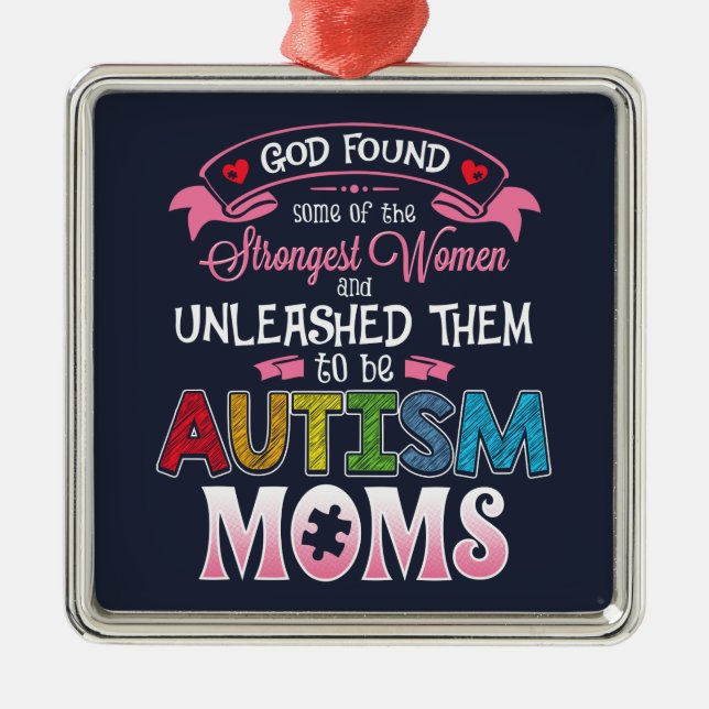 Autism Mum Inspiration Metal Tree Decoration (Front)