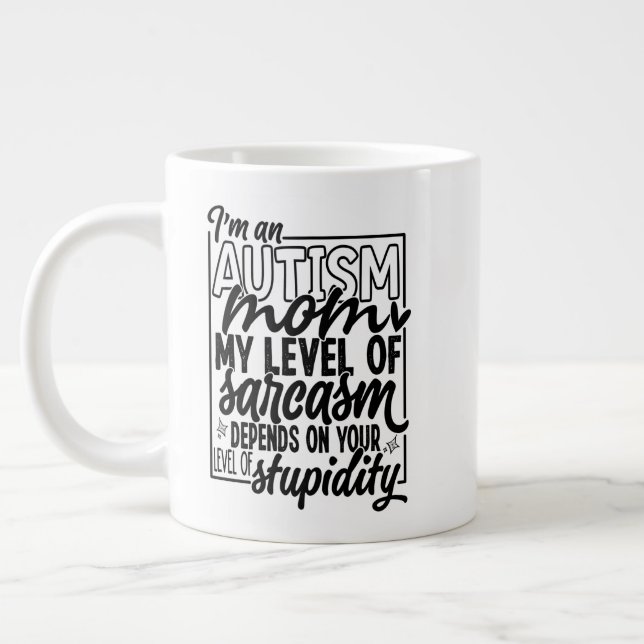 Autism Mum- Jumbo Mug (Left)