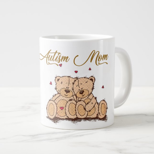 Autism Mum - Jumbo Mug (Front Right)