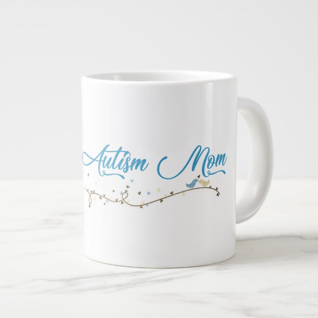 Autism Mum - Jumbo Mug (Front Right)