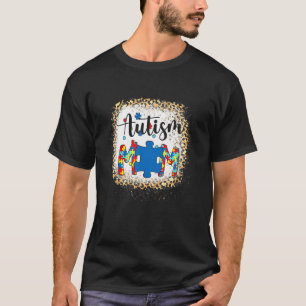 Autism Mum Life Leopard Autism Awareness Month Mam T-Shirt