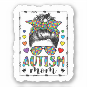 Autism Mum Life Messy Bun Bleached Mother’s Day